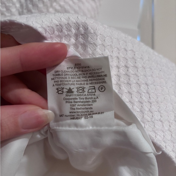 Tory Burch White Cotton Square Neckline Dress w/Pockets! Size 2 NWOT - Picture 3 of 7